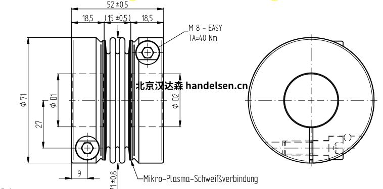 JAKOB 金屬波紋管聯軸器KG140-2W